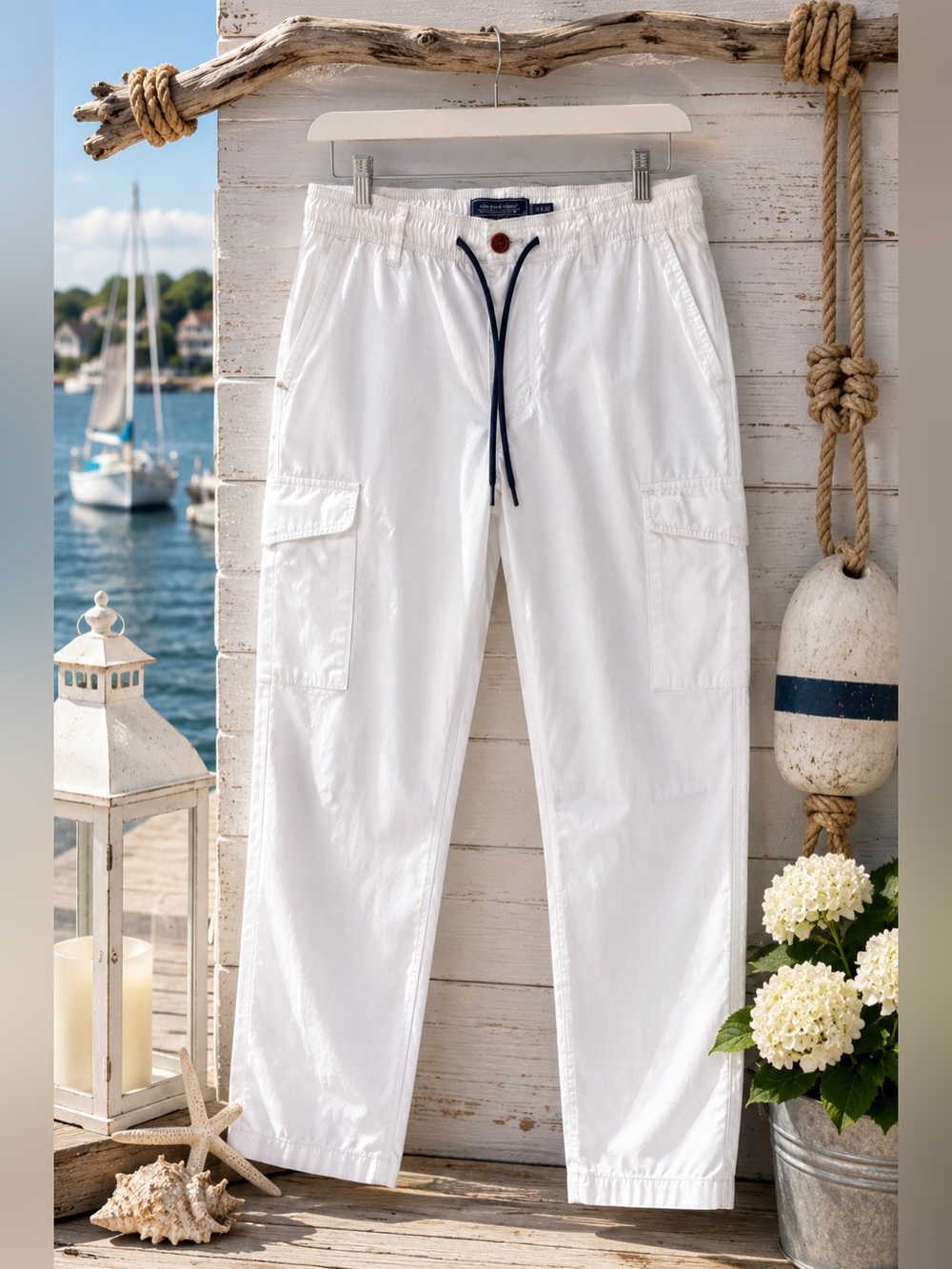 Vineyard Vines White Twill Cargo Pants NWOT 32x32